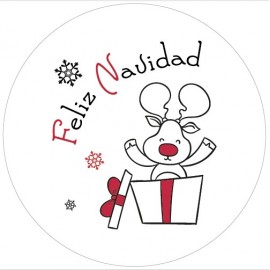 Etiqueta Felices Fiestas Regalos