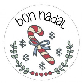 ETIQUETA "BON NADAL" - BASTÓN