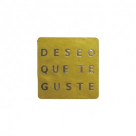 Etiqueta oro"deseo que te guste"