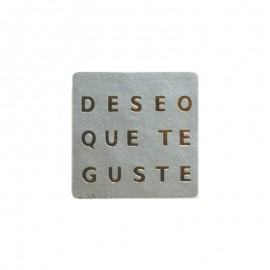 Etiqueta plata "deseo que te guste"