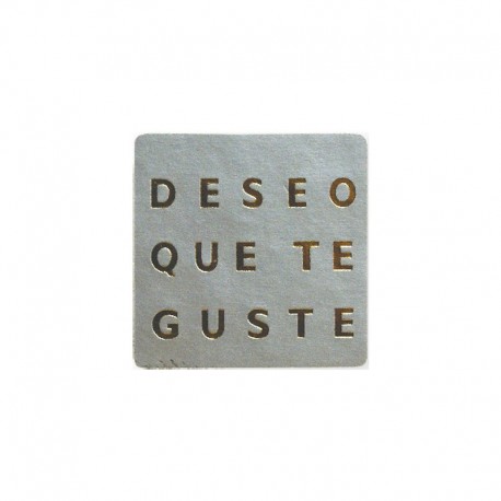 Etiqueta plata "deseo que te guste"