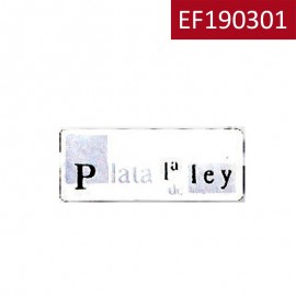 Etiqueta Plata "1ªLey"