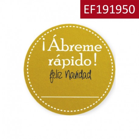 Etiqueta "Abreme Rapido"