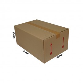 CAJA CARTÓN 50X33X25 MARRON