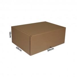 CAJA TROQUELADA 30X22X12 MARRON