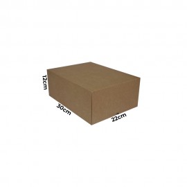 CAJA TROQUELADA 30X22X12 MARRON