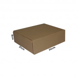 CAJA TROQUELADA 21X24X08 MARRON