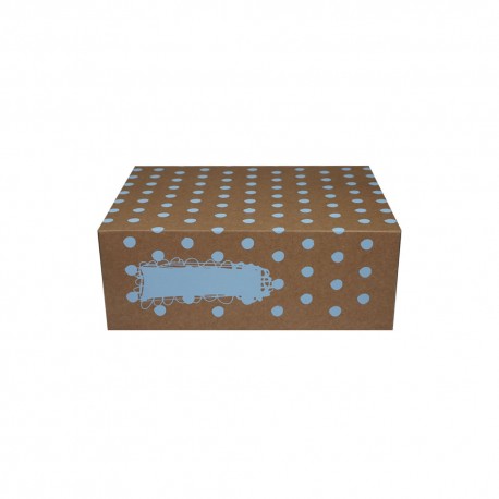 Caja Troquelada Fantasía Lunares - 30 X 22 X 12 cm