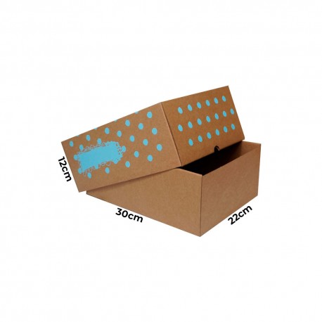 Caja Troquelada Fantasía Lunares - 30 X 22 X 12 cm