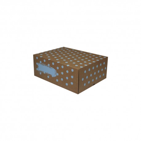 Caja Troquelada Fantasía Lunares - 30 X 22 X 12 cm