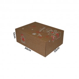 CAJA TROQUELADA 30X22X12 RENO NAVIDAD