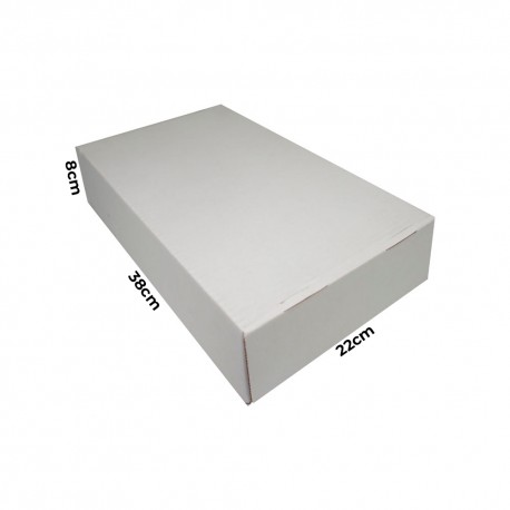 CAJA TROQUELADA 38X22X8 BLANCO