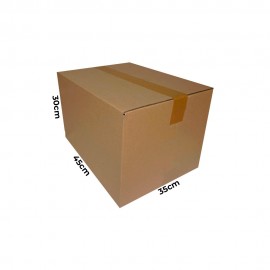 CAJA CARTÓN 45X35X30 TB-SB-TB MARRON