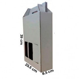 ESTUCHE 3 BOTELLAS 25X35X8.5 BLANCO