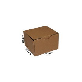 CAJA TROQUELADA 127X115X85 MARRON