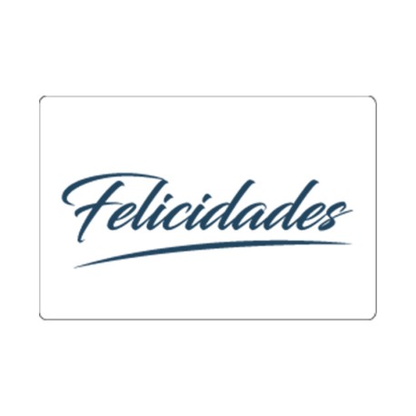 Rollo de 250 ETIQUETAS "Felicidades" RECTANGULARES