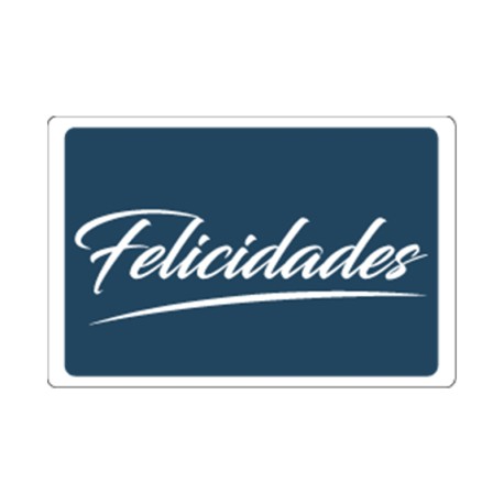 Rollo de 250 ETIQUETAS "Felicidades" RECTANGULARES
