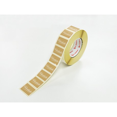 Rollo de 250 ETIQUETAS "Felicidades" RECTANGULARES
