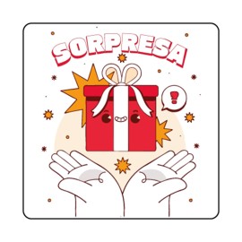 Rollo de 250 ETIQUETAS "SOPRESA" CUADRADA