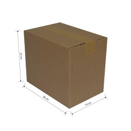 CAJA CARTÓN 28X19X23 MARRÓN