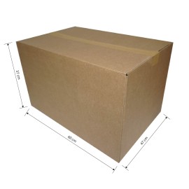 CAJA CARTÓN 60X40X37 MARRON