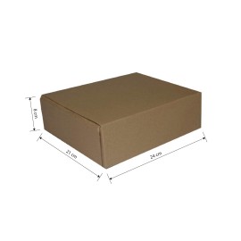 CAJA TROQUELADA 21X24X08 MARRON