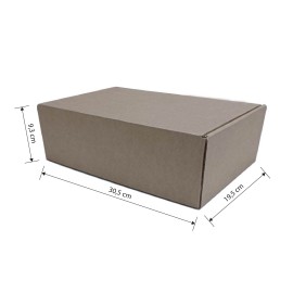 CAJA TROQUELADA 30.5X19.5X 9.3 MARRON