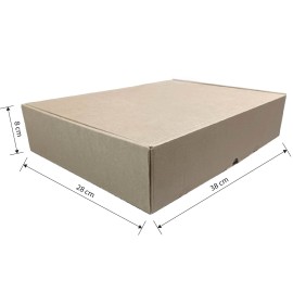 CAJA TROQUELADA 38X28X8 MARRON