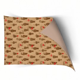 Gatos Oro, Lazo Rojo , Fondo Kraft 8 Kg