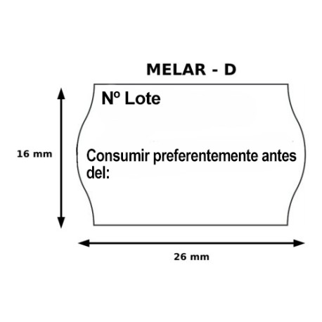 ETIQUETAS PARA ETIQUETADORAS MANUALES