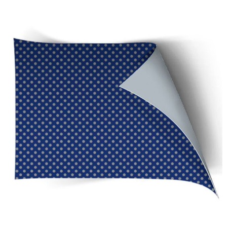 TOPOS PLATA FONDO AZUL - ESTUCADO 80 gr / 70cm / 8kg