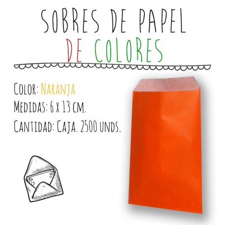 SOBRES DE PAPEL DE COLORES