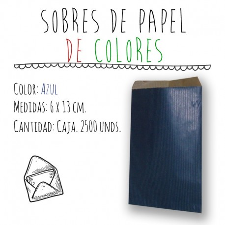 SOBRES DE PAPEL DE COLORES