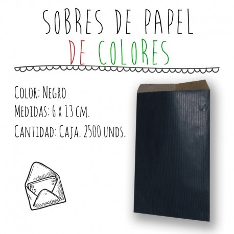 SOBRES DE PAPEL DE COLORES