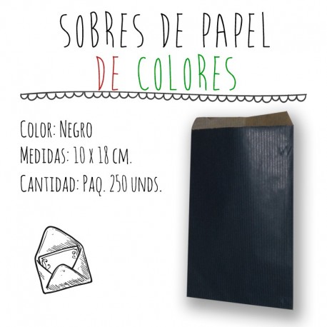 SOBRES DE PAPEL DE COLORES