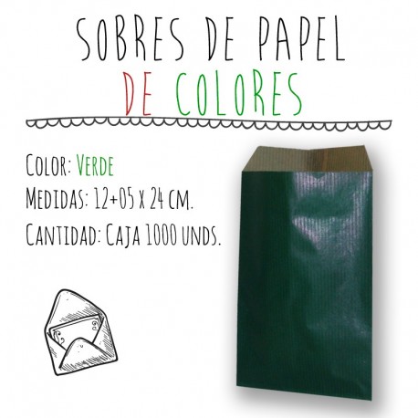 SOBRES DE PAPEL DE COLORES