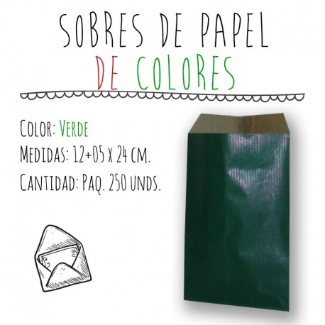 SOBRES DE PAPEL DE COLORES