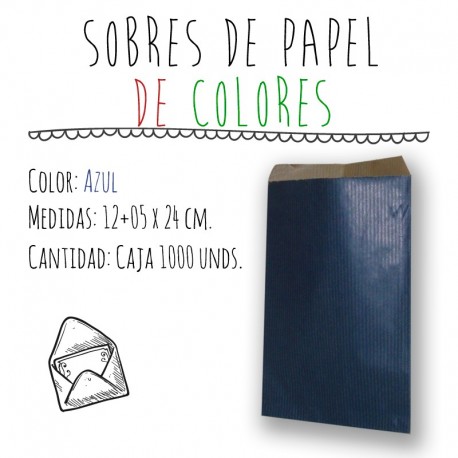 SOBRES DE PAPEL DE COLORES