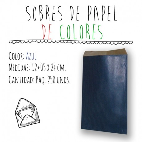 SOBRES DE PAPEL DE COLORES