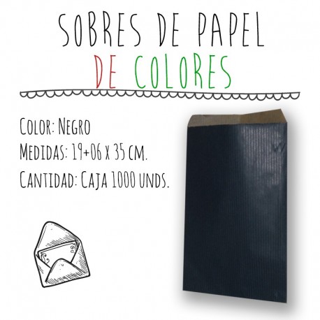 SOBRES DE PAPEL DE COLORES