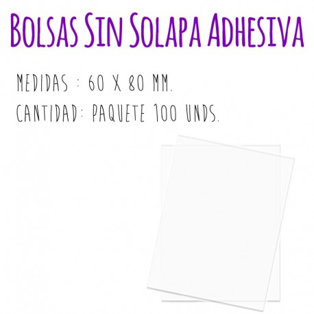 SOBRES TRANSPARENTES (Sin Solapa Adhesiva)