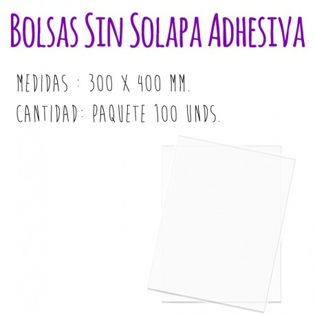 SOBRES TRANSPARENTES (Sin Solapa Adhesiva)